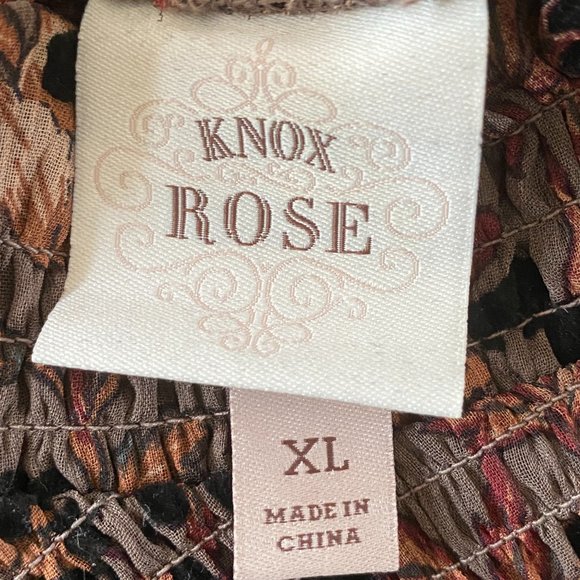 Knox Rose Floral Velvet Burnout Shirt Smocked Victorian Dark Fairy Whimsigoth-XL - Picture 15 of 16